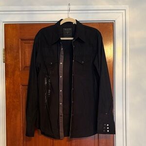Guess Black Long-Sleeve Shirt with Button Accents